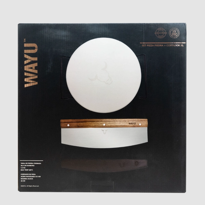 SET PIZZA PIEDRA Y CORTADOR XL WAYU - 3