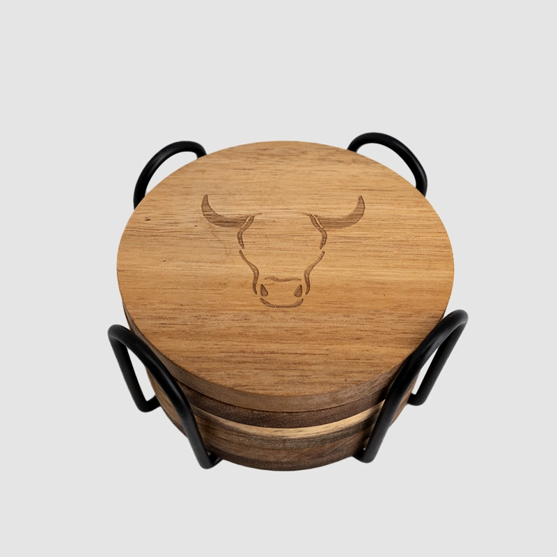 SET 6 POSAVASOS MADERA WAYU - 3