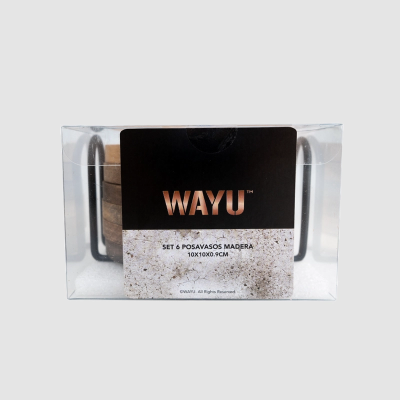 SET 6 POSAVASOS MADERA WAYU - 5