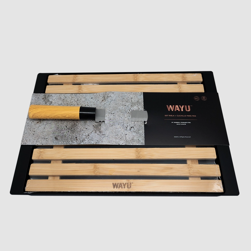 SET TABLA + CUCHILLO PARA PAN WAYU - 1