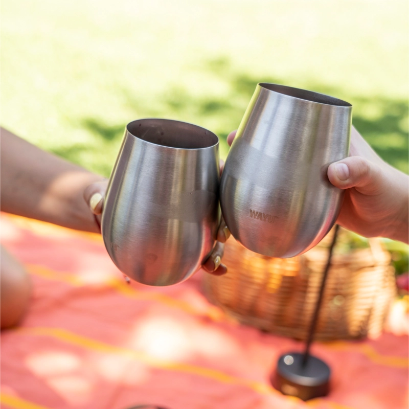 SET 2 VASOS COCKTAIL METALICOS 500ML WAYU - 2