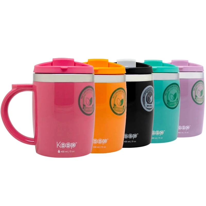 MUG TERMO COLORES 400ML KEEP - CELESTE - 2