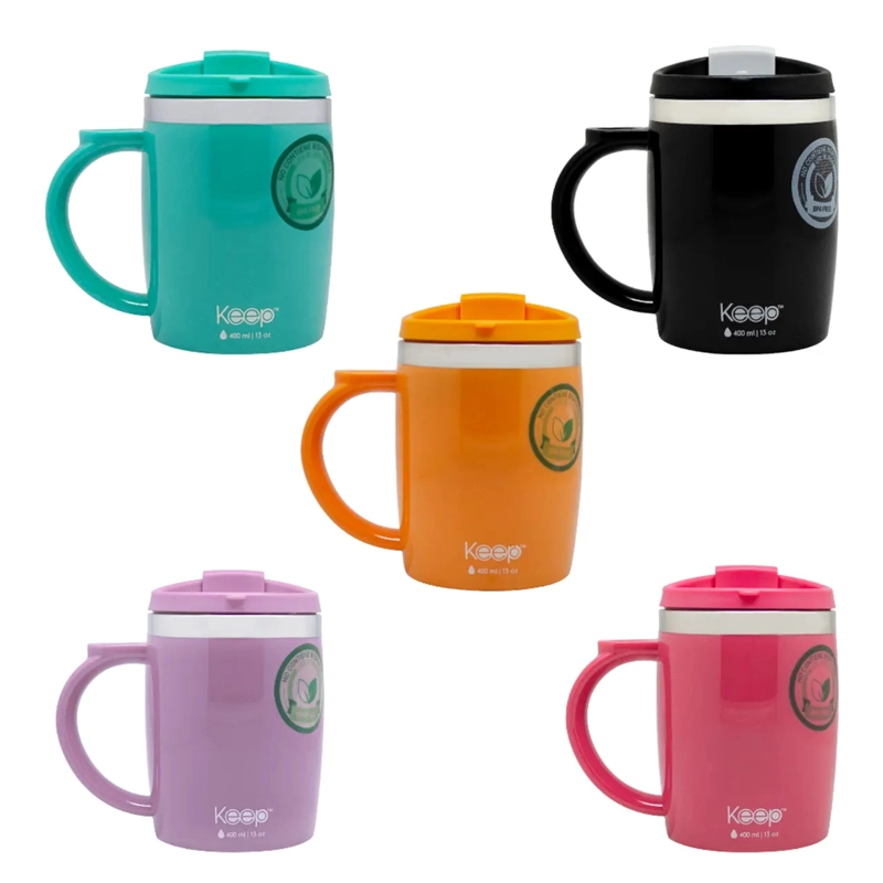 MUG TERMO COLORES 400ML KEEP - CELESTE - 3