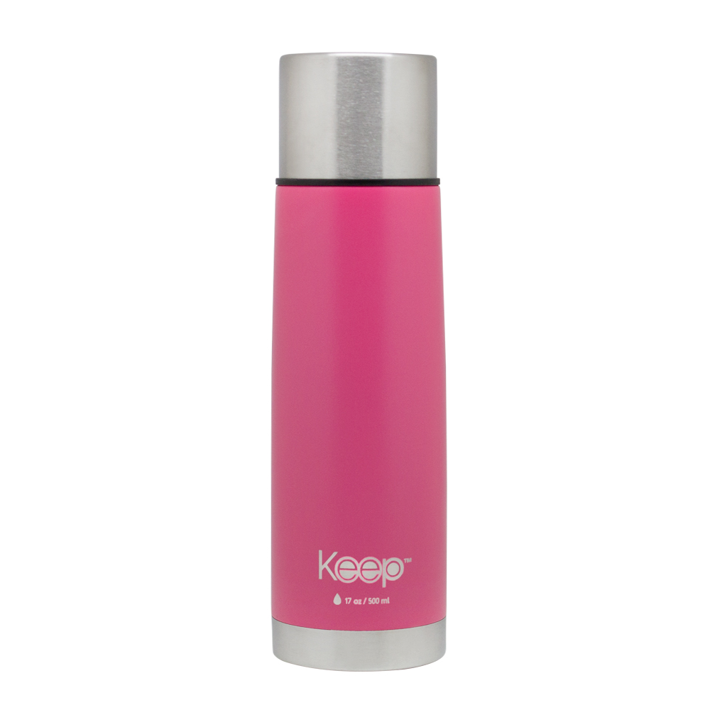 TERMO BALA 0.5L RUBBER KEEP ROSADO - 2