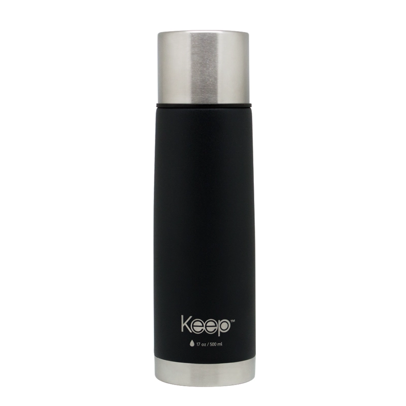 TERMO BALA 0.5L RUBBER KEEP NEGRO - 2