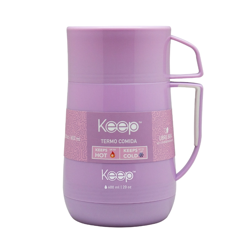 TERMO COMIDA PP KEEP 600 ML - LILA - 1
