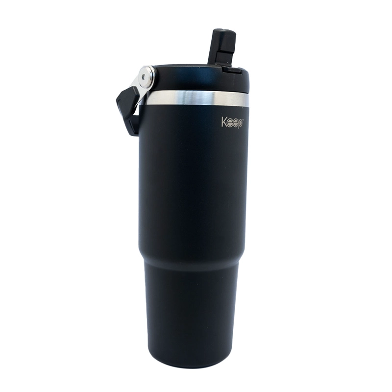 BOTELLA INSULADA CON MANGO 85O ML KEEP - NEGRO - 3