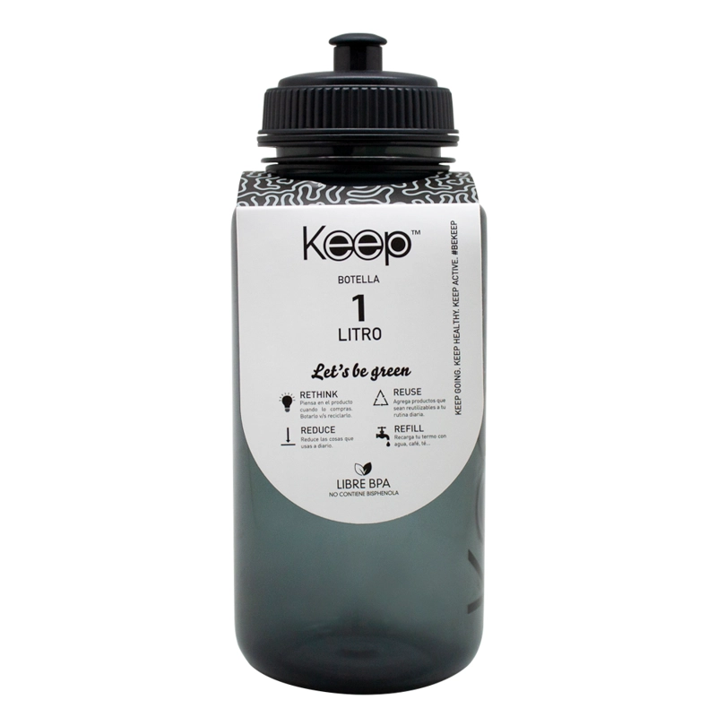 BOTELLA 1L KEEP -NEGRO - 2