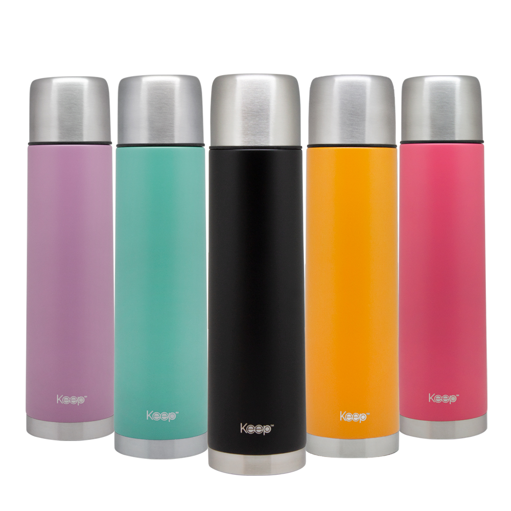 TERMO BALA 1.0L RUBBER KEEP -CELESTE - 3