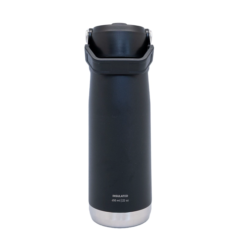 BOTELLA INSULADA CON MANGO 65O ML KEEP - NEGRO - 3