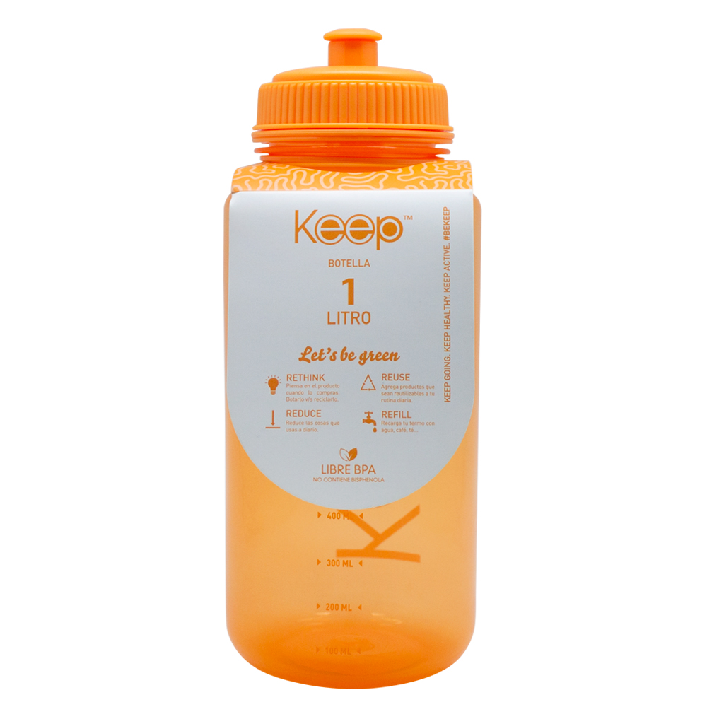 BOTELLA 1LT KEEP -NARANJA - 2