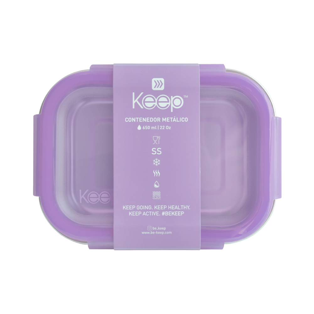 HERMETICOS METALICOS 650 ML KEEP - LILA - 4