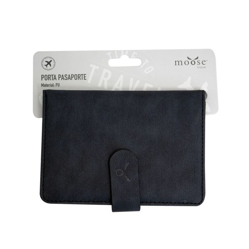 PORTA PASAPORTE NEGRO MOOSE - 3