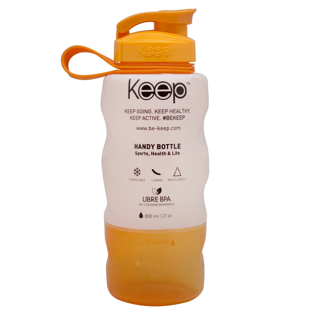 BOTELLA COLORES KEEP 800ML - NARANJA - 1