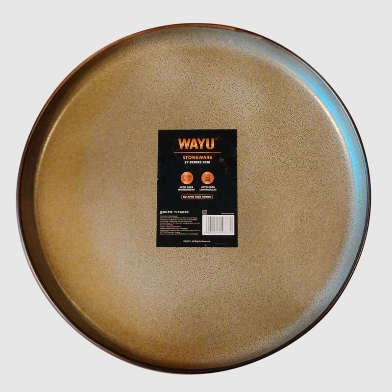 PLATO 27 CM CERAMICA GRES WAYU - 4