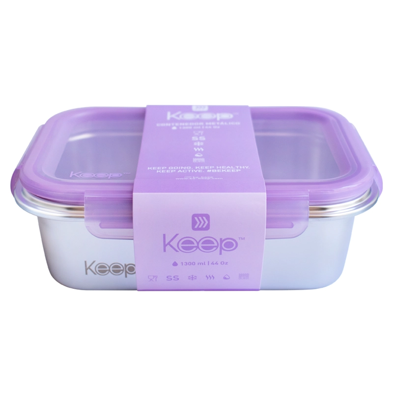 HERMETICO METALICO 1300ML KEEP - LILA - 1