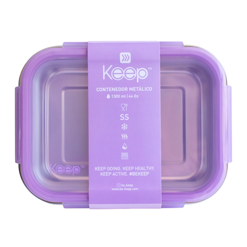 HERMETICO METALICO 1300ML KEEP - LILA - 3