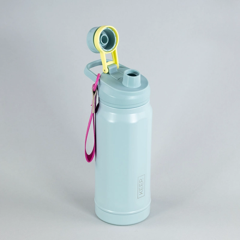 BOTELLA INSULADA STRAP 650ML FLASK KEEP CELESTE - 2