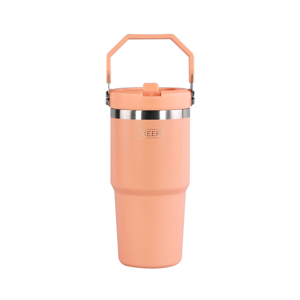 BOTELLA INSULADA CON MANGO 590ML KEEP CORAL - 1