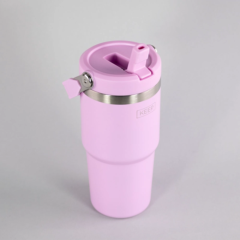 BOTELLA INSULADA CON MANGO 590ML KEEP ROSADO - 2