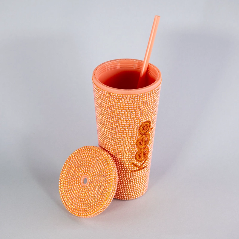 VASO TUMBLER SHINNY 650ML CORAL - 2