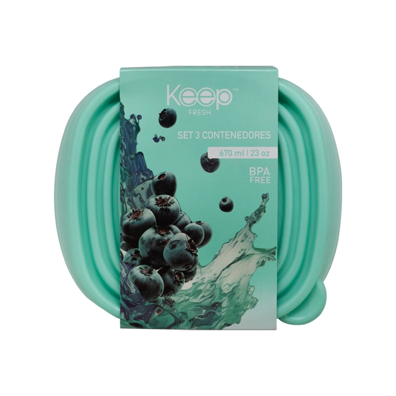 HERMETICOS APILABLES PP 3 PCS 670 ML KEEP - 3