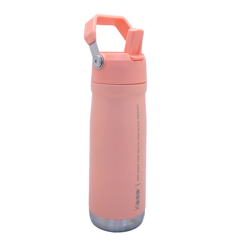 BOTELLA INSULADA CON MANGO 650 ML KEEP CORAL - 1