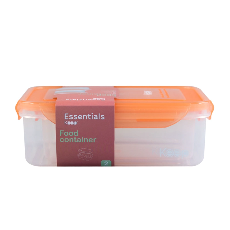 SET 2 HEMERTICOS APILABLES KEEP - NARANJA - 1