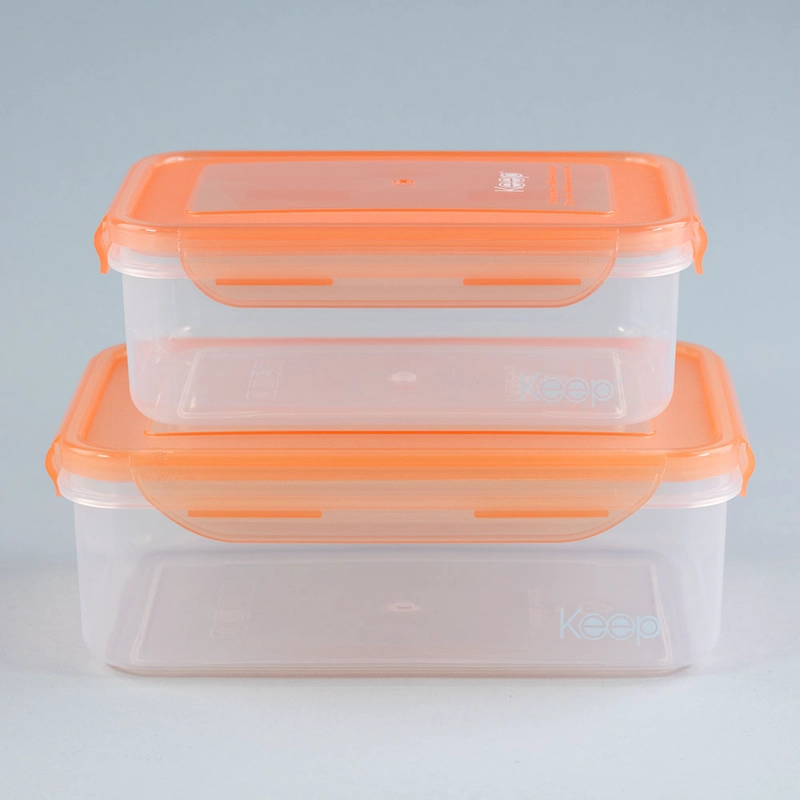 SET 2 HEMERTICOS APILABLES KEEP - NARANJA - 2