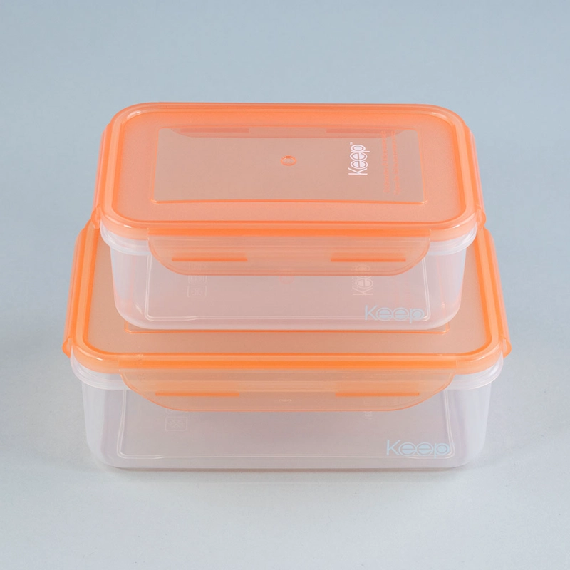 SET 2 HEMERTICOS APILABLES KEEP - NARANJA - 3