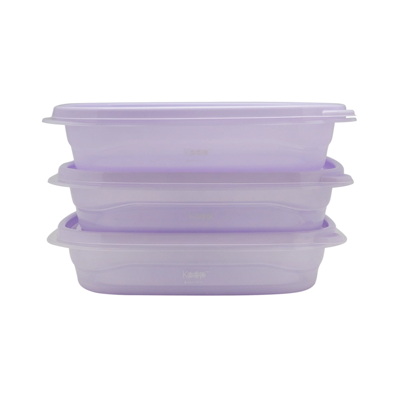 SET 3 CONTENEDORES APILABLES PP 950 ML KEEP - 2