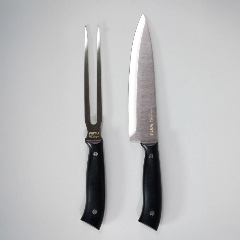 CARVING SET + TABLA BAMBOO WAYU - 2