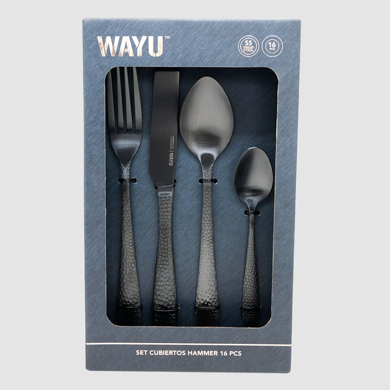 SET CUBIERTOS HAMMER 16 PCS WAYU-GRIS - 6