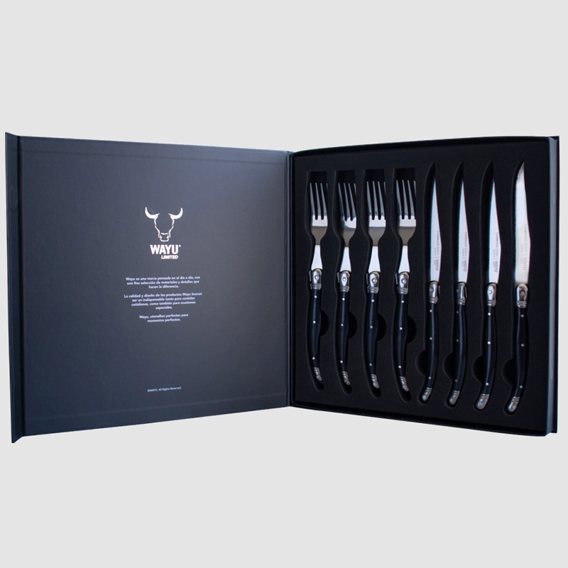 SET CUBIERTOS 8 PCS BLACK WAYU - 1