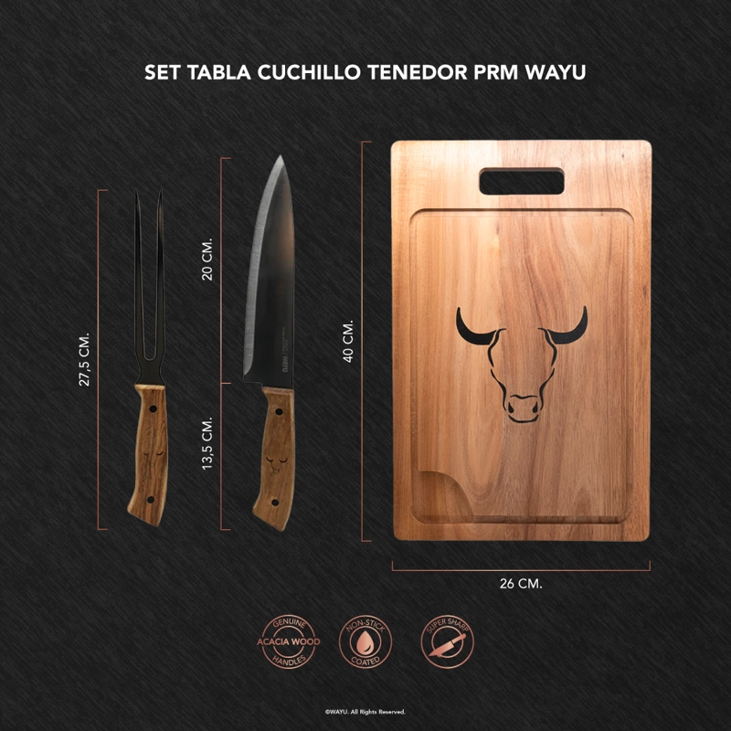 SET TABLA CUCHILLO TENEDOR PRM WAYU - 3