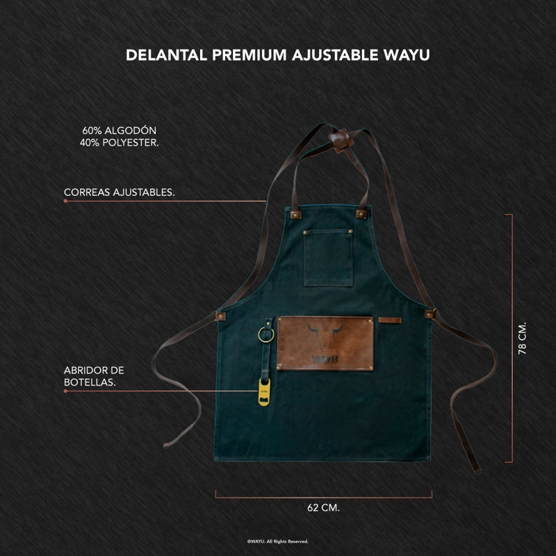 DELANTAL PREMIUM AJUSTABLE WAYU - 3