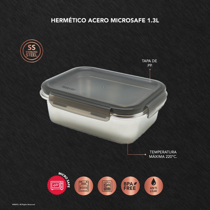HERMETICO ACERO MICROSAFE 1.3L WAYU - 3