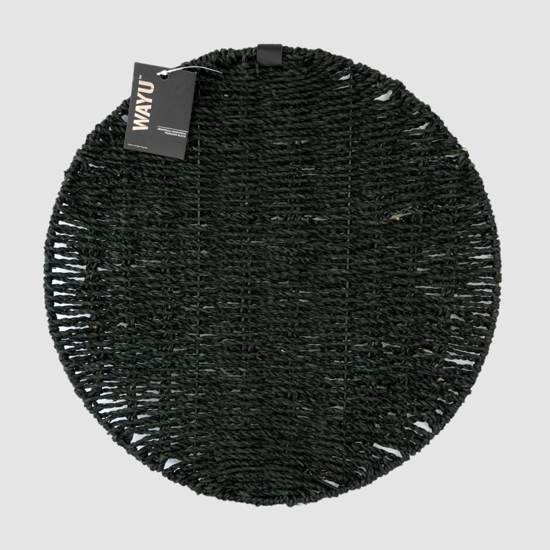INDIVIDUAL RENDONDO TRENZADO BLACK WAYU - 1