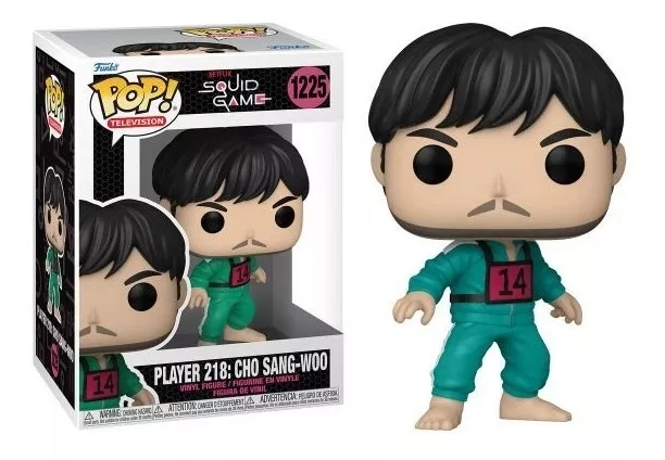 FUNKO POP NEGRO - JUEGO DEL CALAMAR JUGADOR 218 CHO SANG WOO (1225 - 1