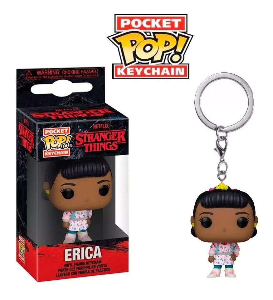 FUNKO POP NEGRO STRANGER THINGS LLAVERO ERICA - 1