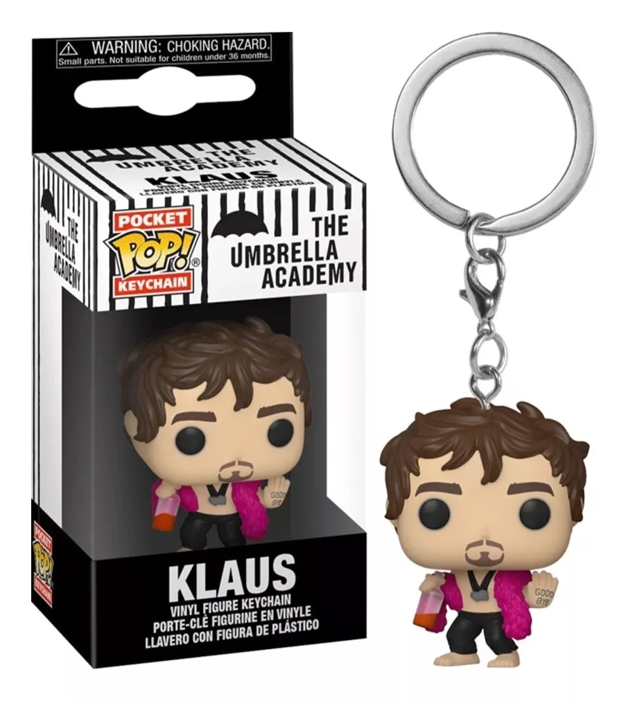 FUNKO POP NEGRO LLAVERO UMBRELLA ACADEMY KLAUS - 1