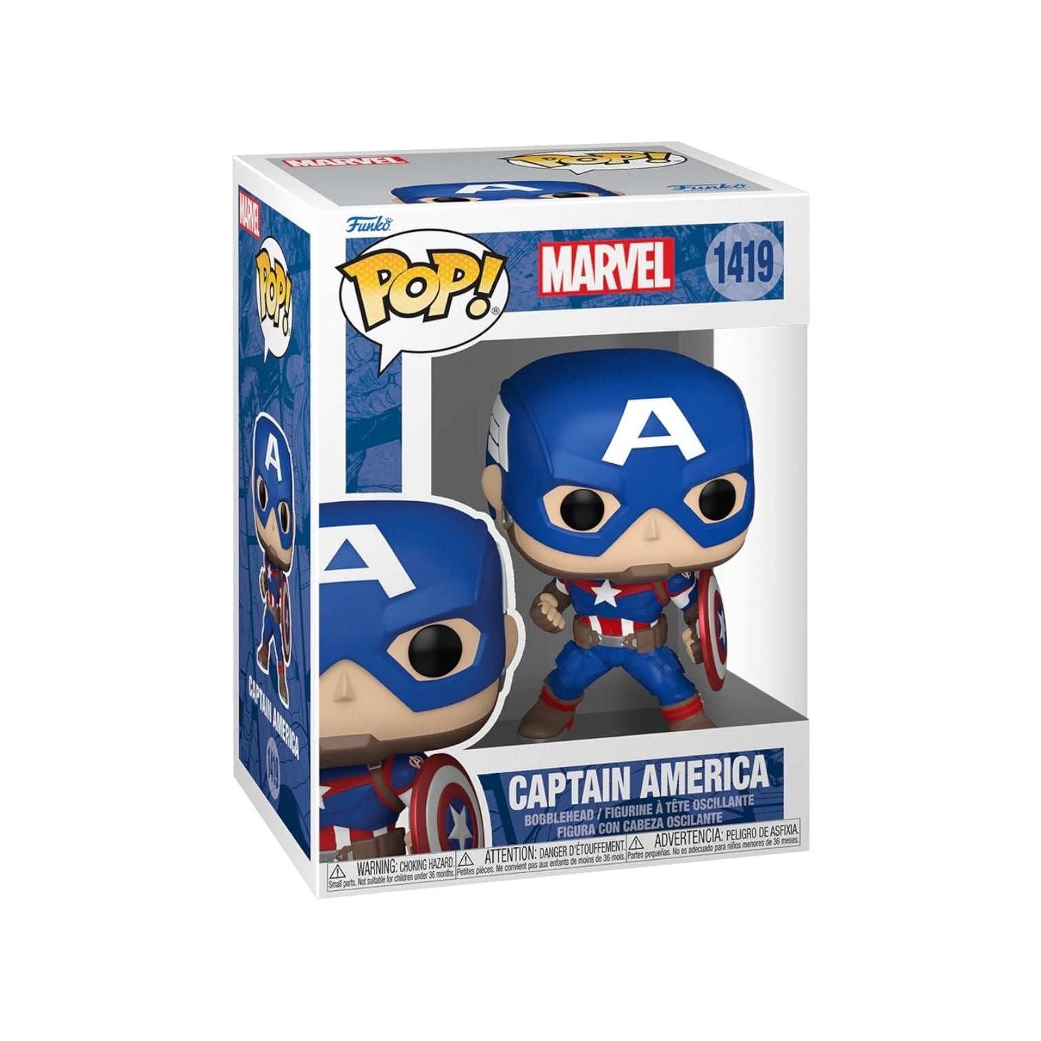 FIGURA COLECCIONABLE FUNKO POP MARVEL CAPITAN AMERICA 1419 - 1