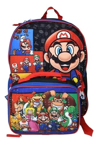 MOCHILA BIOWORLD LICENCIADA SUPER MARIO BROS CON LONCHERA #2 - 1