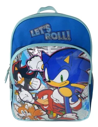 MOCHILA BIOWORLD LICENCIADA - SONIC LETS ROLL - 1