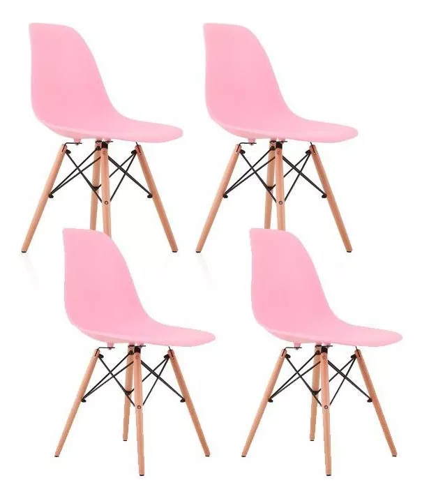 PACK X4 SILLA EAMES COMEDOR O TERRAZA - 1