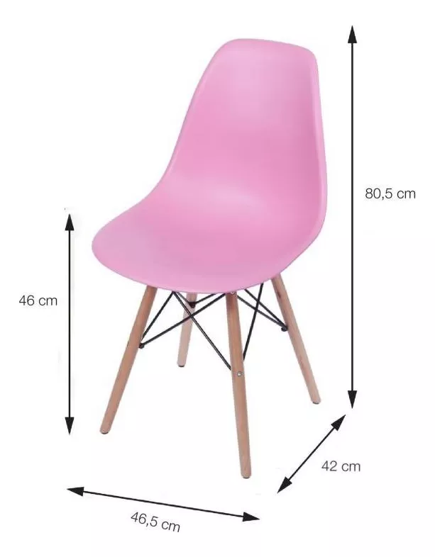PACK X4 SILLA EAMES COMEDOR O TERRAZA - 3