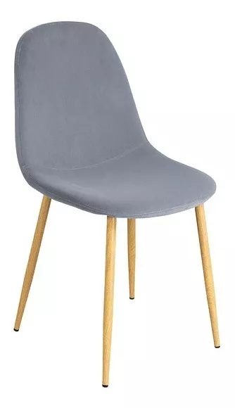 SILLA DE COMEDOR TERCIOPELO VELVET PATAS HIERRO MADERA - 1
