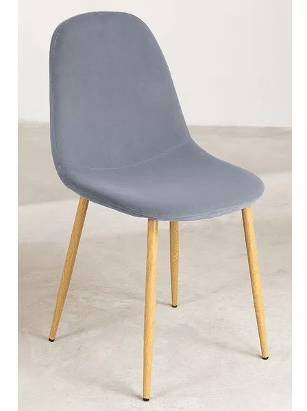 SILLA DE COMEDOR TERCIOPELO VELVET PATAS HIERRO MADERA - 4