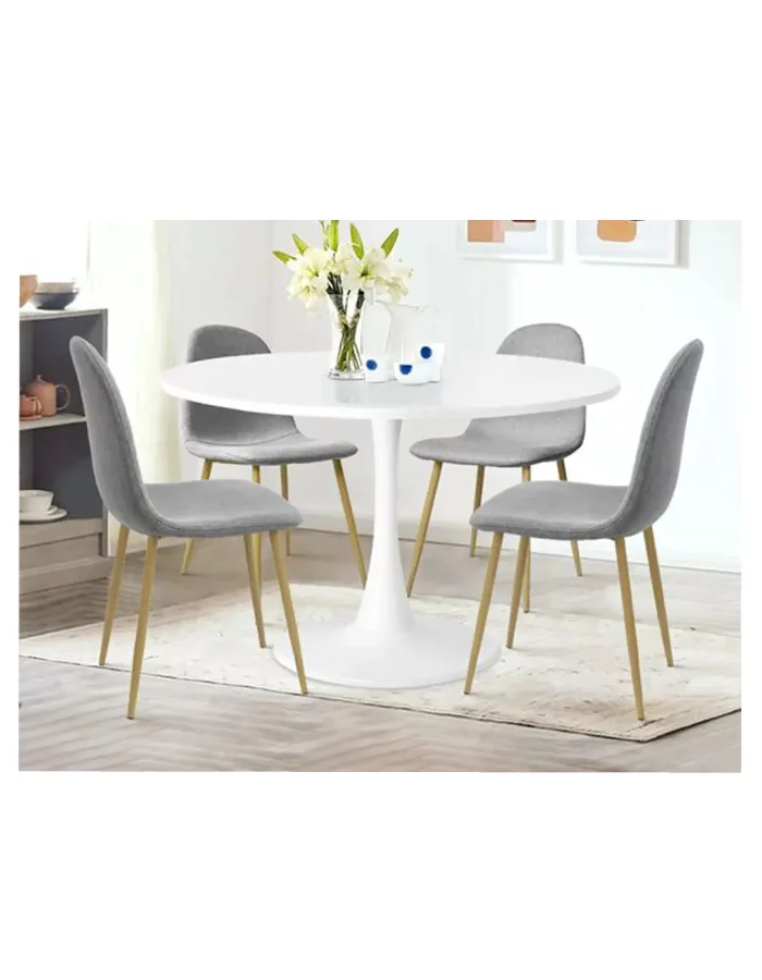 SILLA DE COMEDOR TERCIOPELO VELVET PATAS HIERRO MADERA - 9