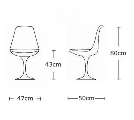 SILLA COMEDOR TULIP CON BASE TULIP NÓRDICA - 2